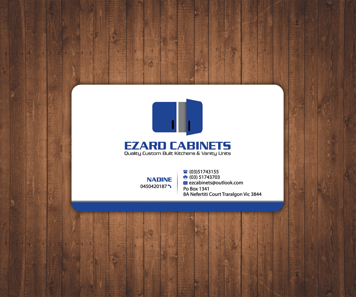 Business Card Design by Stylez Designz for Ezard Cabinets | Design #6556671