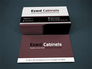 Business Card Design by Verified artistry (Design garden) for Ezard Cabinets | Design #6547555