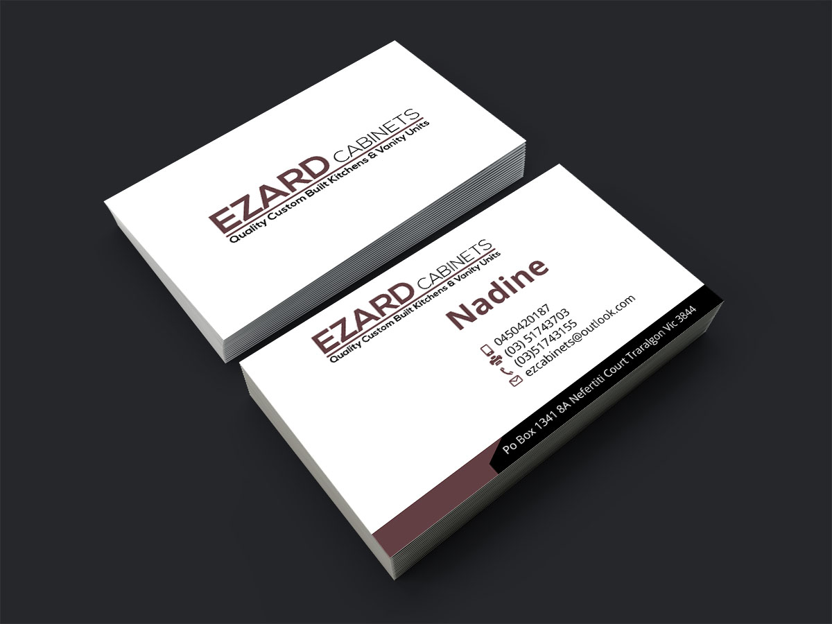 Business Card Design by Verified artistry for Ezard Cabinets | Design #6547562