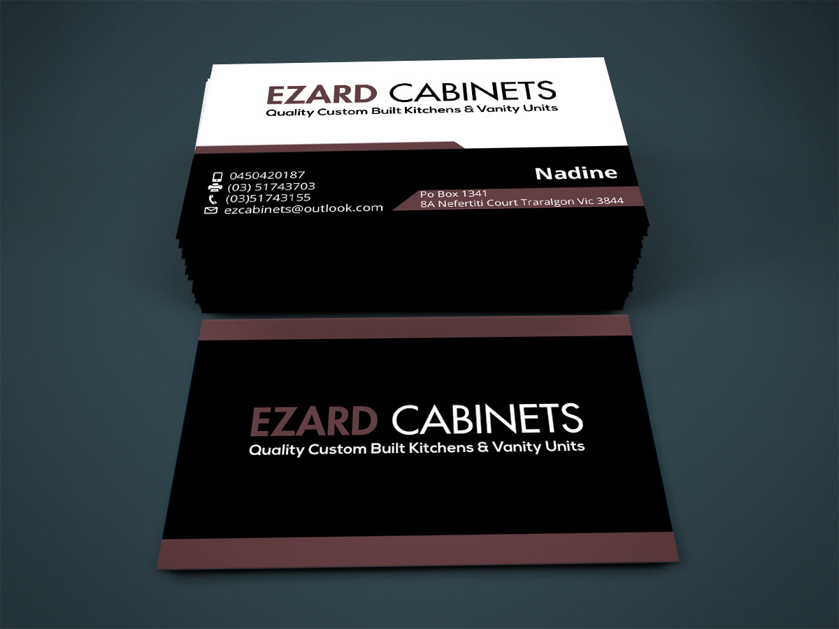 Business Card Design by Verified artistry for Ezard Cabinets | Design #6547565