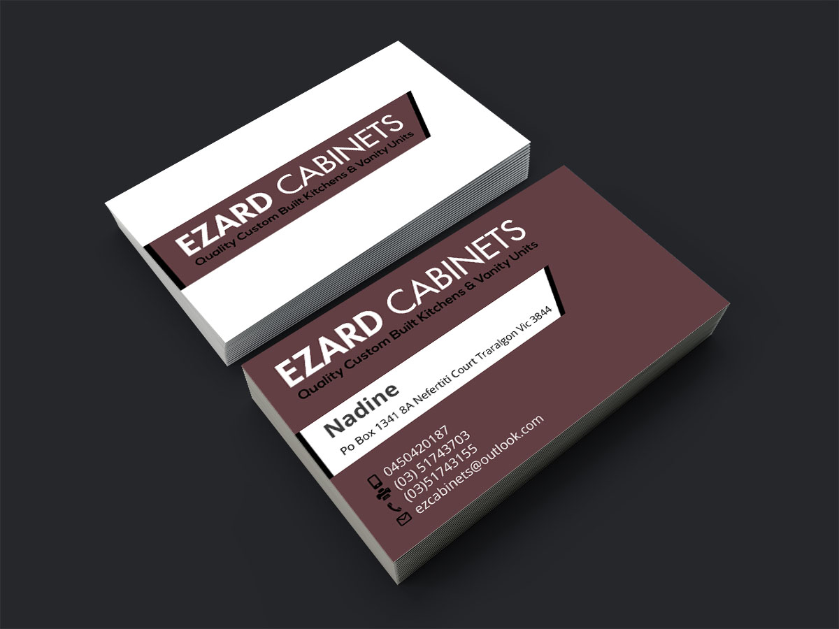 Business Card Design by Verified artistry for Ezard Cabinets | Design #6547569