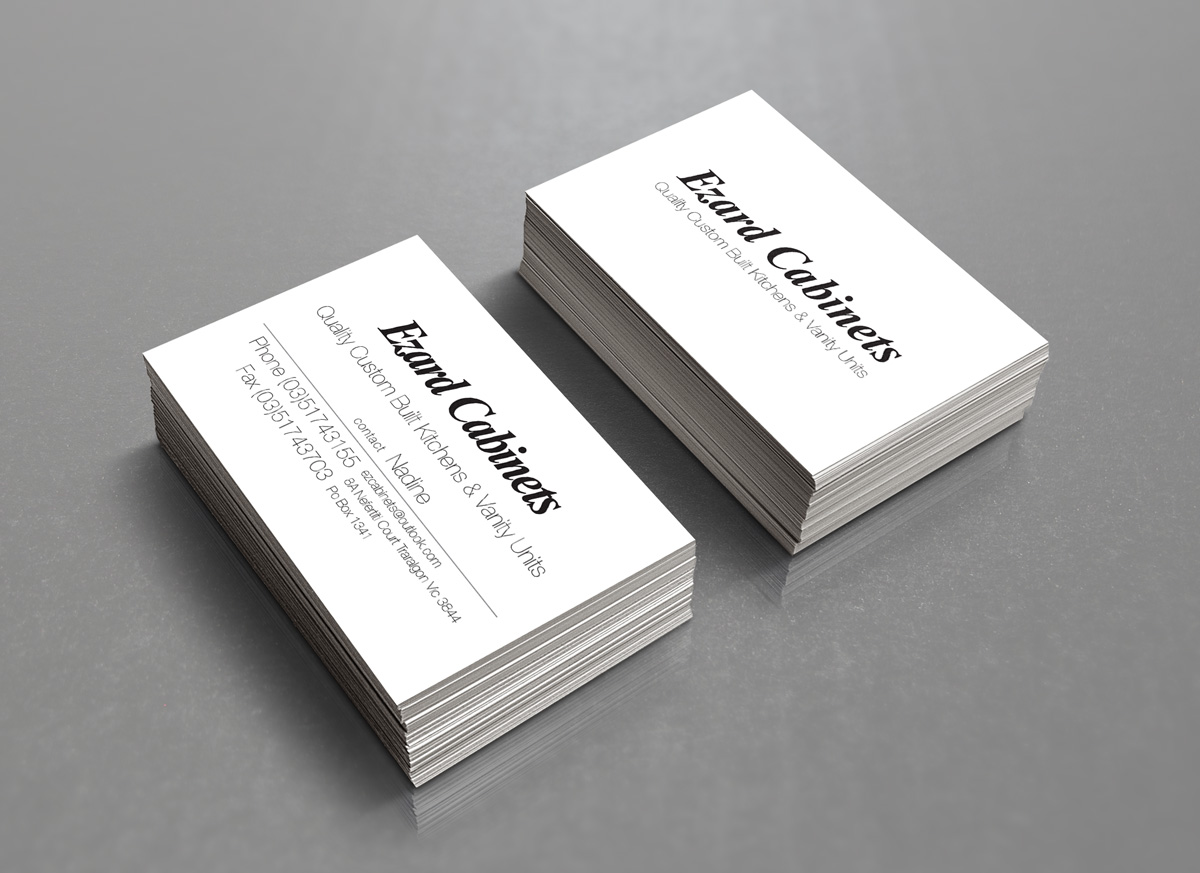 Business Card Design by broken.bike for Ezard Cabinets | Design #6530085