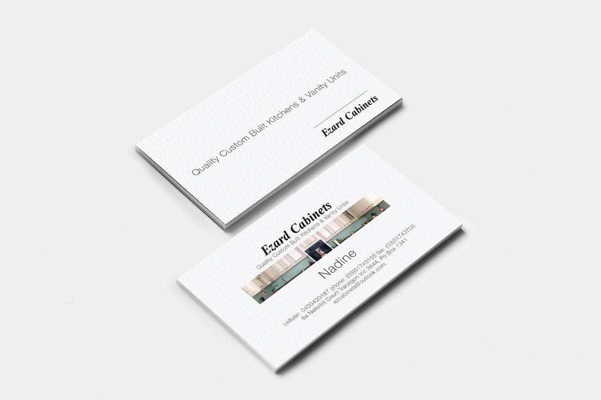 Business Card Design by broken.bike for Ezard Cabinets | Design #6540287