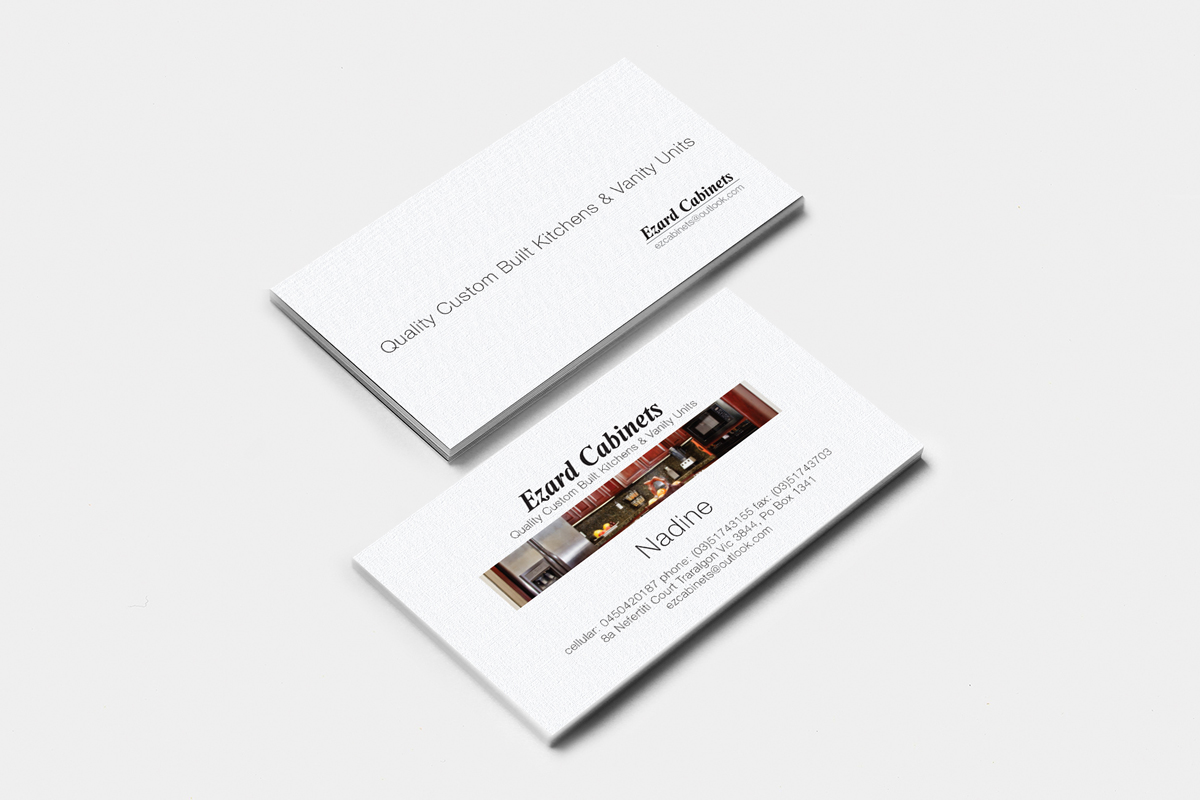 Business Card Design by broken.bike for Ezard Cabinets | Design #6540377
