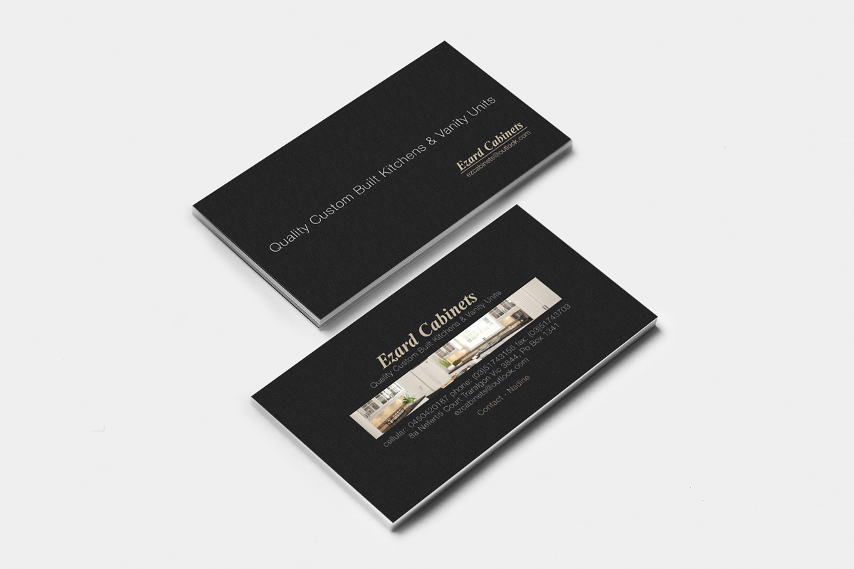 Business Card Design by broken.bike for Ezard Cabinets | Design #6540485