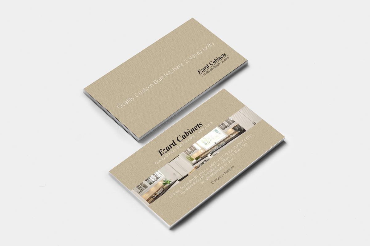 Business Card Design by broken.bike for Ezard Cabinets | Design #6540610