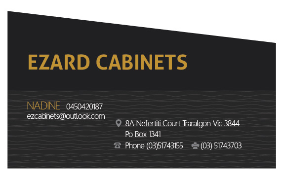 Business Card Design by suejk for Ezard Cabinets | Design #6528324