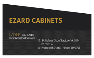Business Card Design by suejk for Ezard Cabinets | Design: #6528324