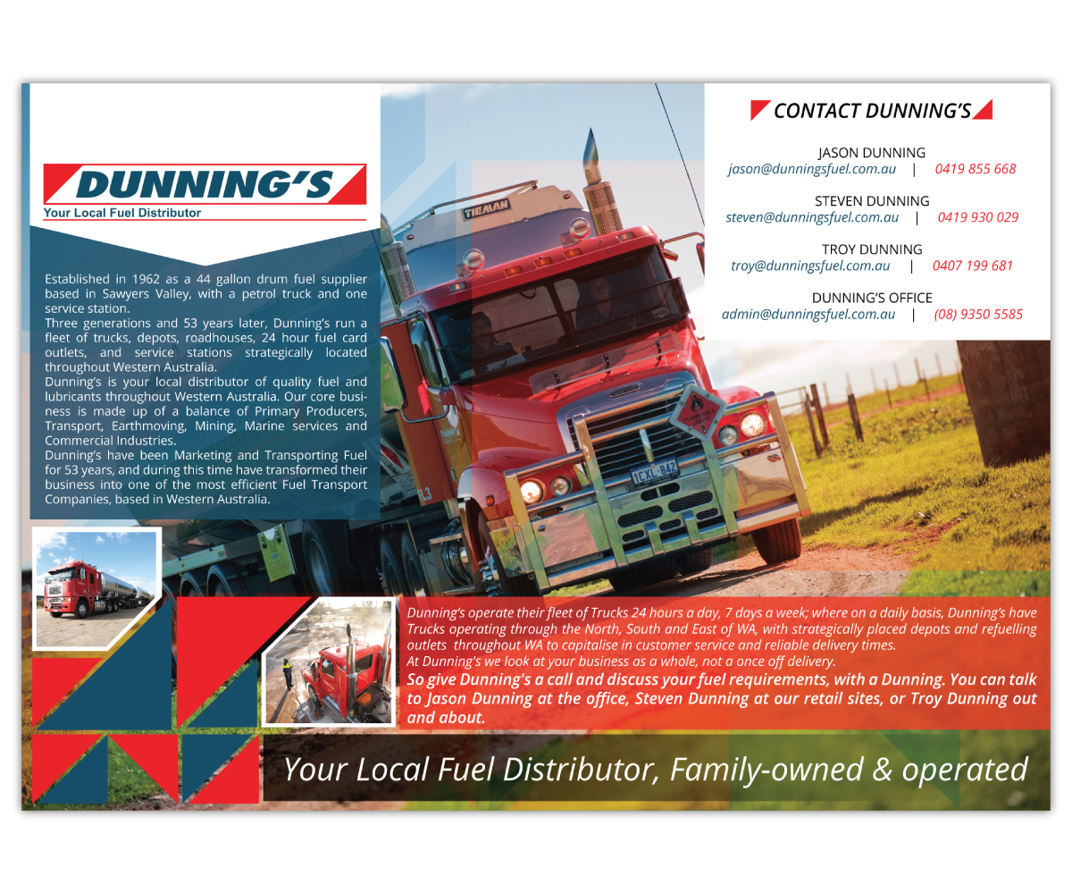 Flyer Design by Designer Destiny for Dunnings Fuel | Design #6571975