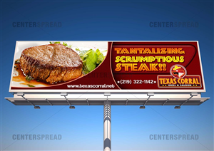 Billboard Design by CENTERSPREAD for Texas Corral | Design: #1727805
