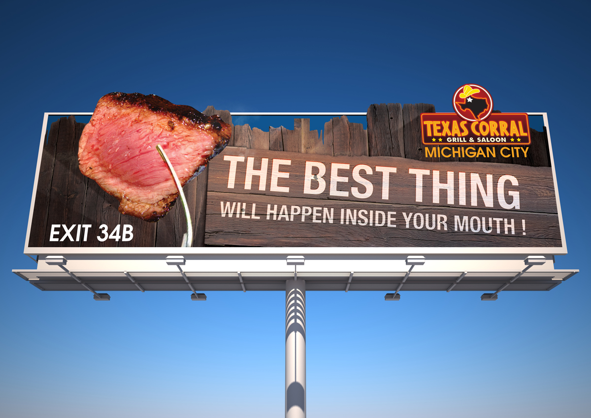 Billboard Design by Visualland for Texas Corral | Design #1726356