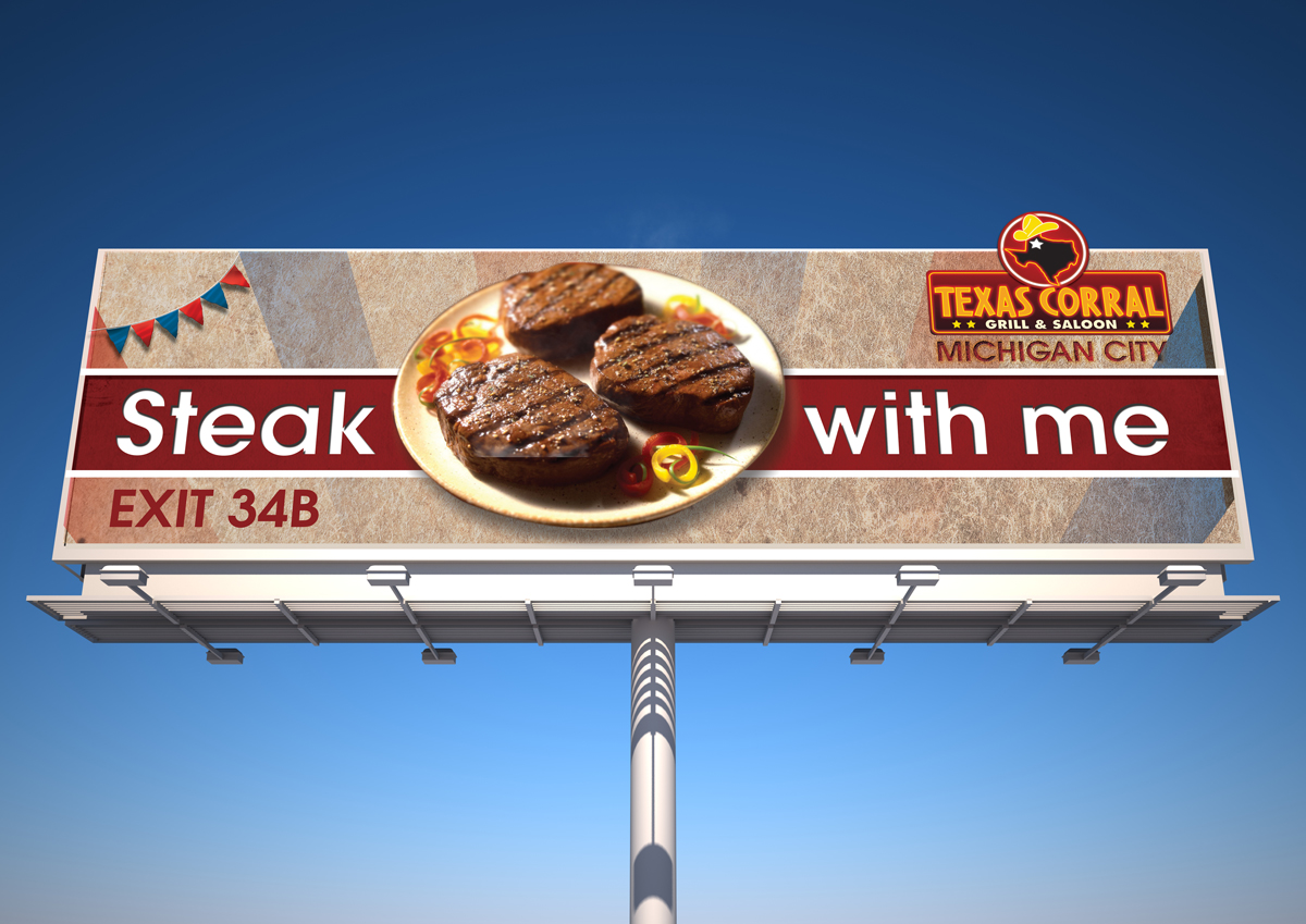Billboard Design by Visualland for Texas Corral | Design #1726361