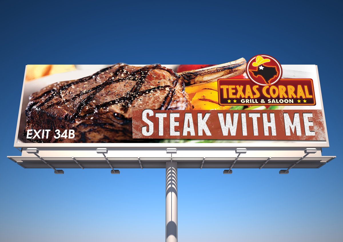 Billboard Design by Visualland for Texas Corral | Design #1734893