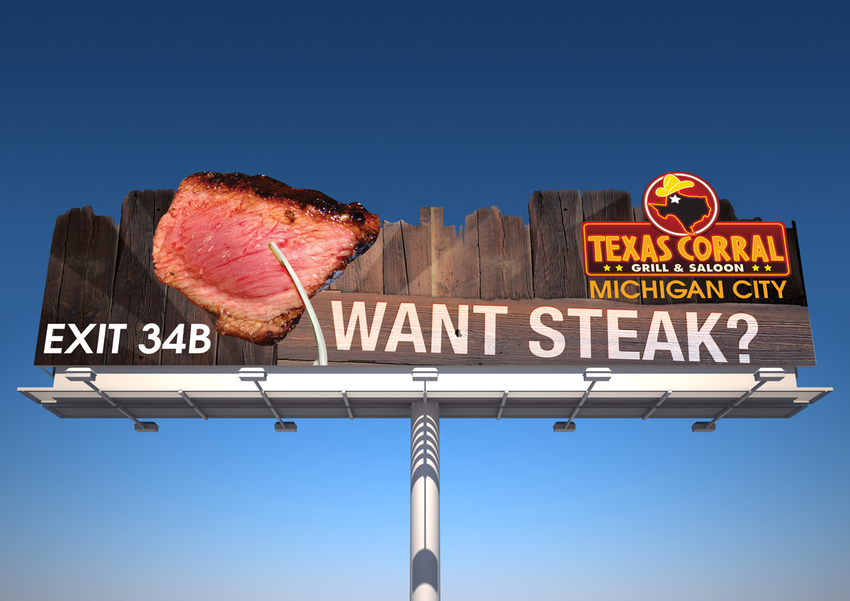 Billboard Design by Visualland for Texas Corral | Design #1766651