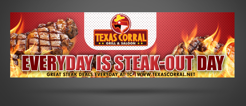 Billboard Design by James Sylvester for Texas Corral | Design #1712148