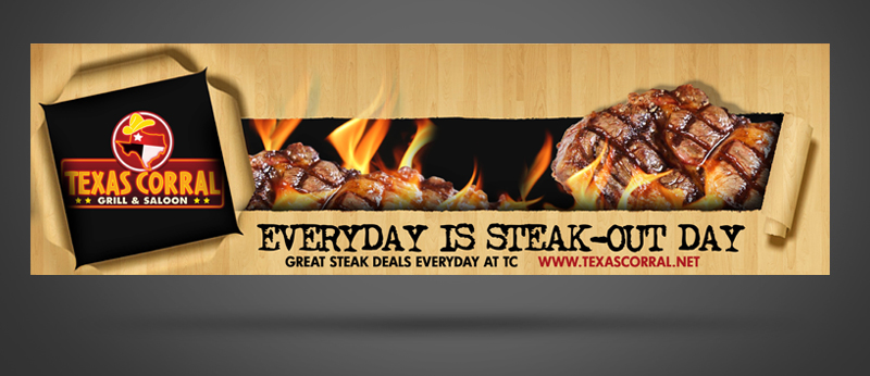 Billboard Design by James Sylvester for Texas Corral | Design #1713298