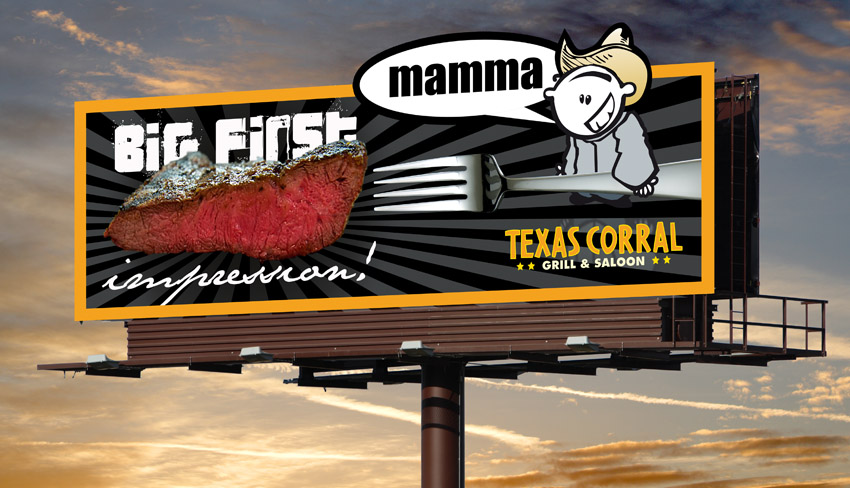 Billboard Design by kresh for Texas Corral | Design #1723372