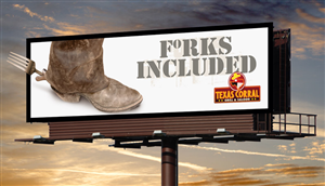Billboard Design by kresh for Texas Corral | Design: #1732857