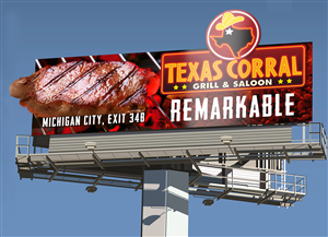 Billboard Design by Robert R. for Texas Corral | Design #1768427