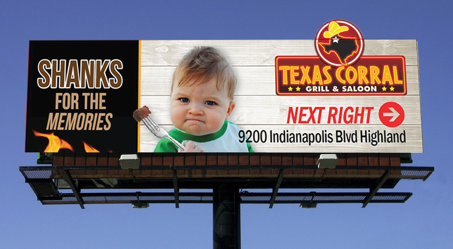 Billboard Design by BeeforBeagle for Texas Corral | Design #1727597