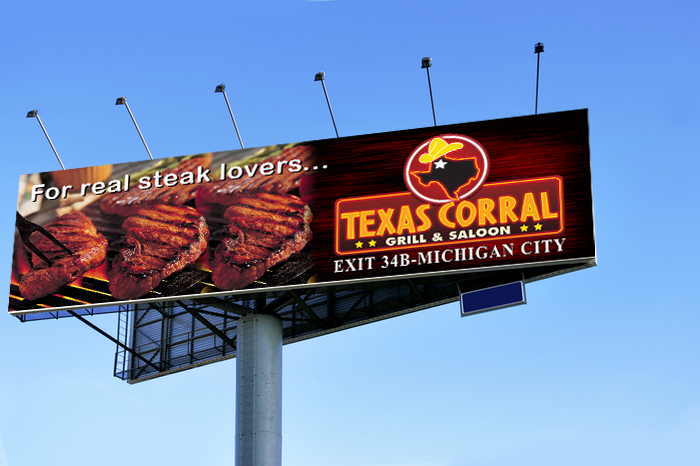 Billboard Design by Emaar Creations for Texas Corral | Design #1761806