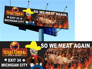 Billboard Design by Soula Vetter for Texas Corral | Design: #1708645