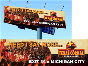 Billboard Design by Soula Vetter for Texas Corral | Design: #1709067