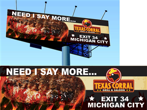 Billboard Design by Soula Vetter for Texas Corral | Design: #1709076
