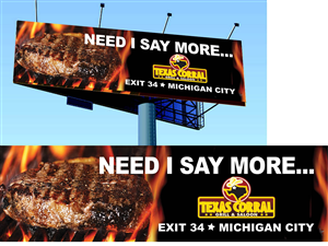 Billboard Design by Soula Vetter for Texas Corral | Design: #1711597