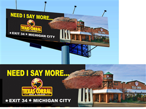 Billboard Design by Soula Vetter for Texas Corral | Design: #1711616