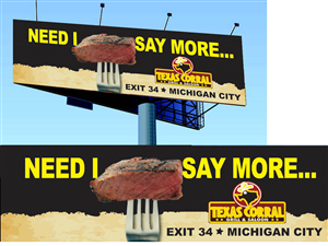 Billboard Design by Soula Vetter for Texas Corral | Design: #1711622