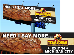 Billboard Design by Soula Vetter for Texas Corral | Design: #1755835