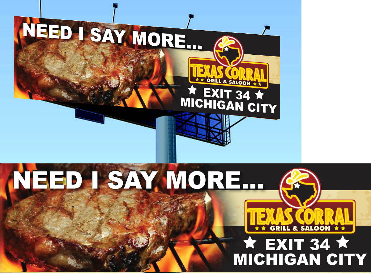 Billboard Design by Soula Vetter for Texas Corral | Design #1755839