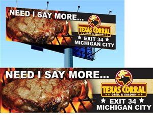 Billboard Design by Soula Vetter for Texas Corral | Design: #1755839