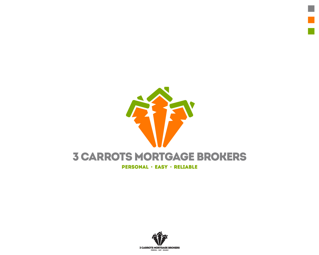 Logo Design by MrBranding for 3Carrots Mortgage Brokers | Design #6552092