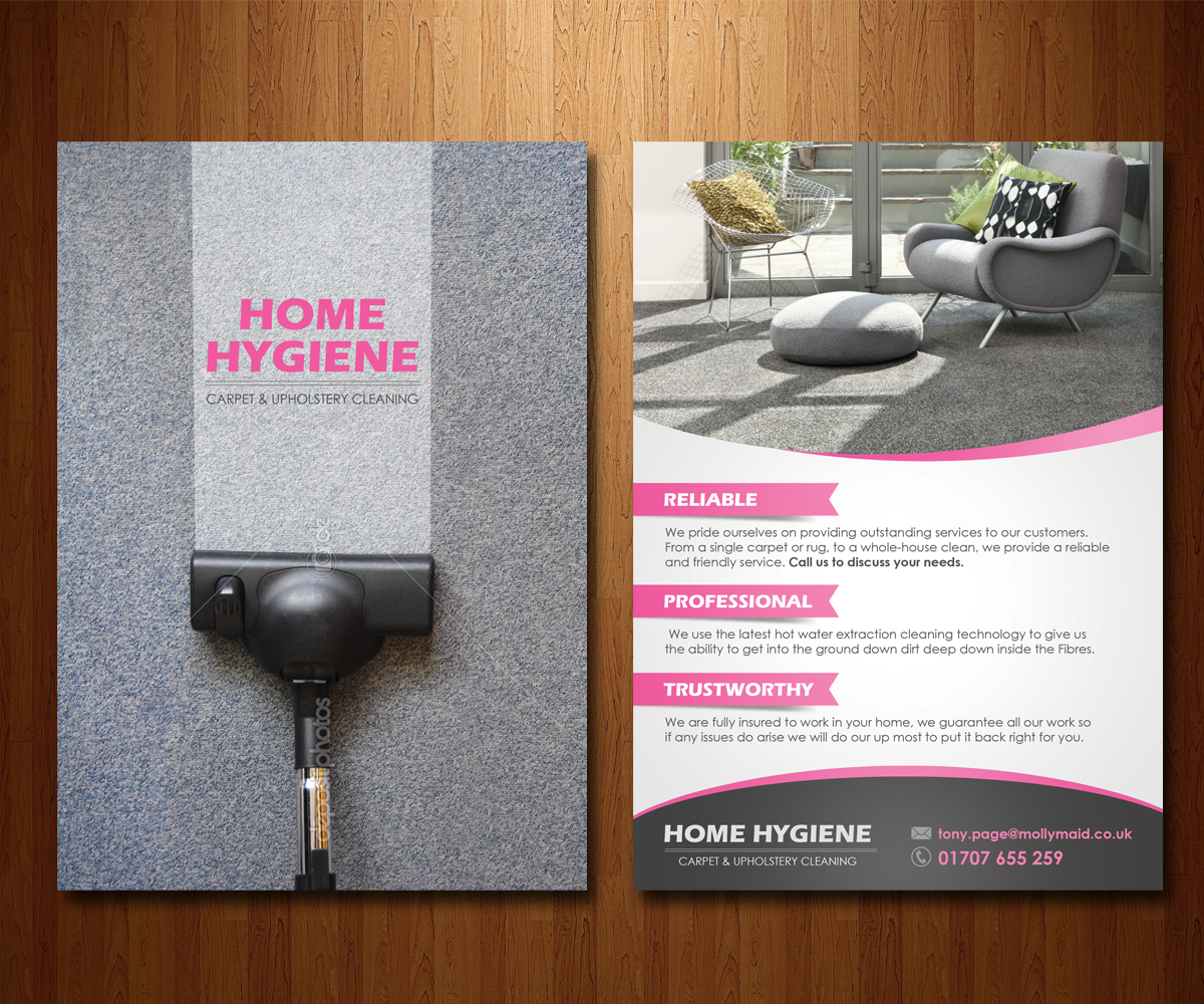 modern bold cleaning service flyer design for home hygiene by carpet cleaning flyer design
