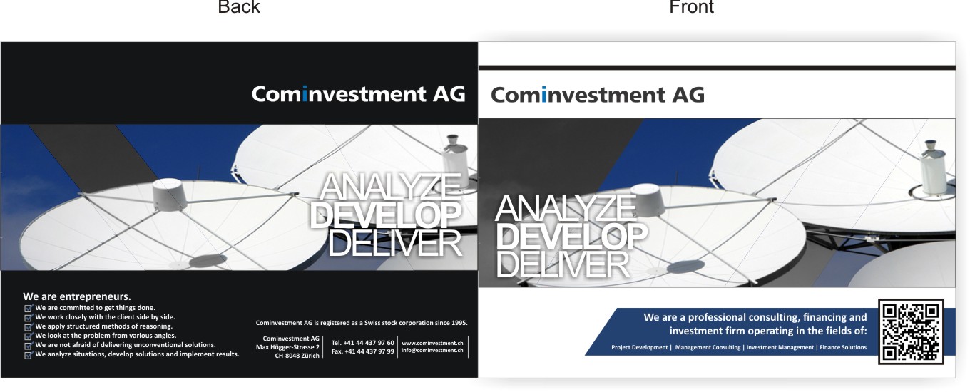 Design de Brochure par Sakura Miyuki pour Cominvestment AG | Design #1775824