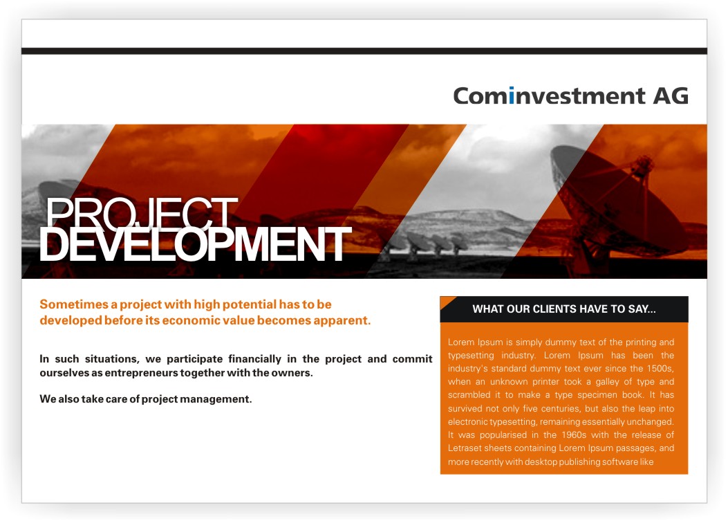 Design de Brochure par Sakura Miyuki pour Cominvestment AG | Design #1775834