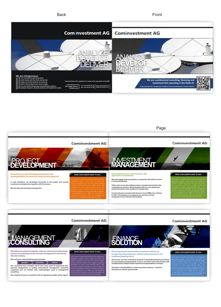 Design de Brochure par Sakura Miyuki pour Cominvestment AG | Design #1775838