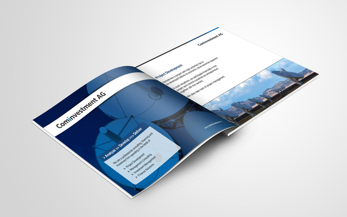 Brochure Design by DesignsTRIBE for Cominvestment AG | Design #1711680