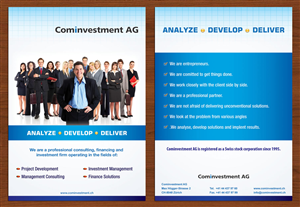 Design de Brochure par Sbss pour Cominvestment AG | Design : #1719350