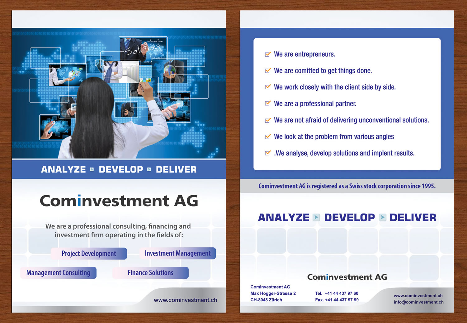 Diseño de Brochure por Sbss para Cominvestment AG | Diseño #1719351