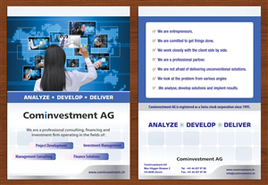 Design de Brochure par Sbss pour Cominvestment AG | Design : #1719351