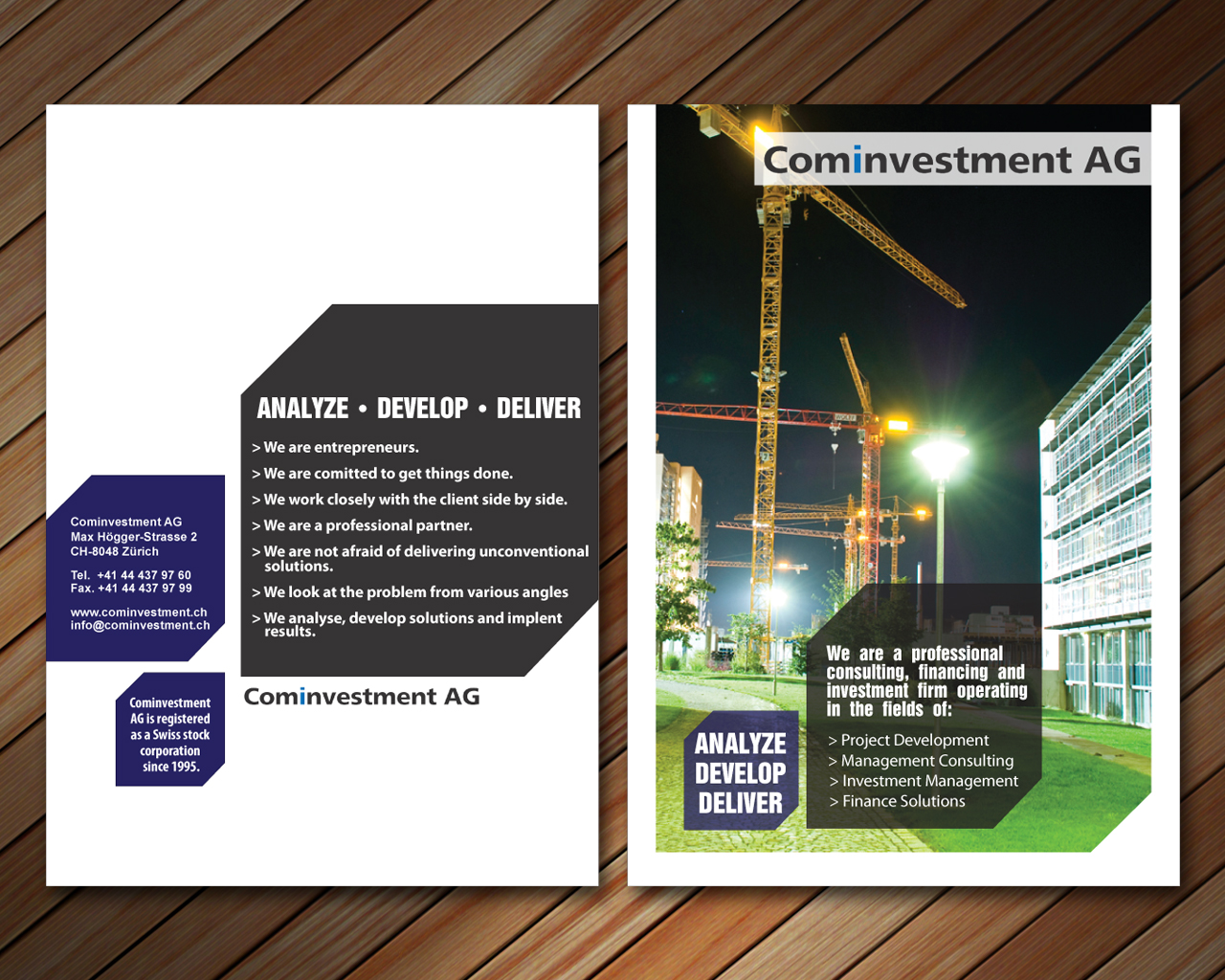 Brochure Design by Sbss for Cominvestment AG | Design #1727670