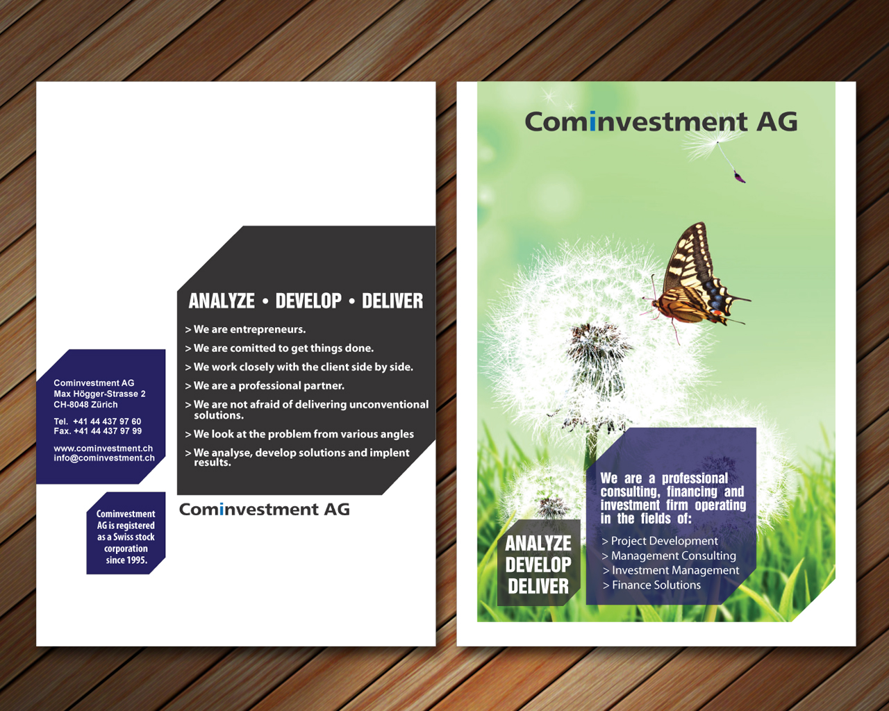 Brochure Design by Sbss for Cominvestment AG | Design #1727937