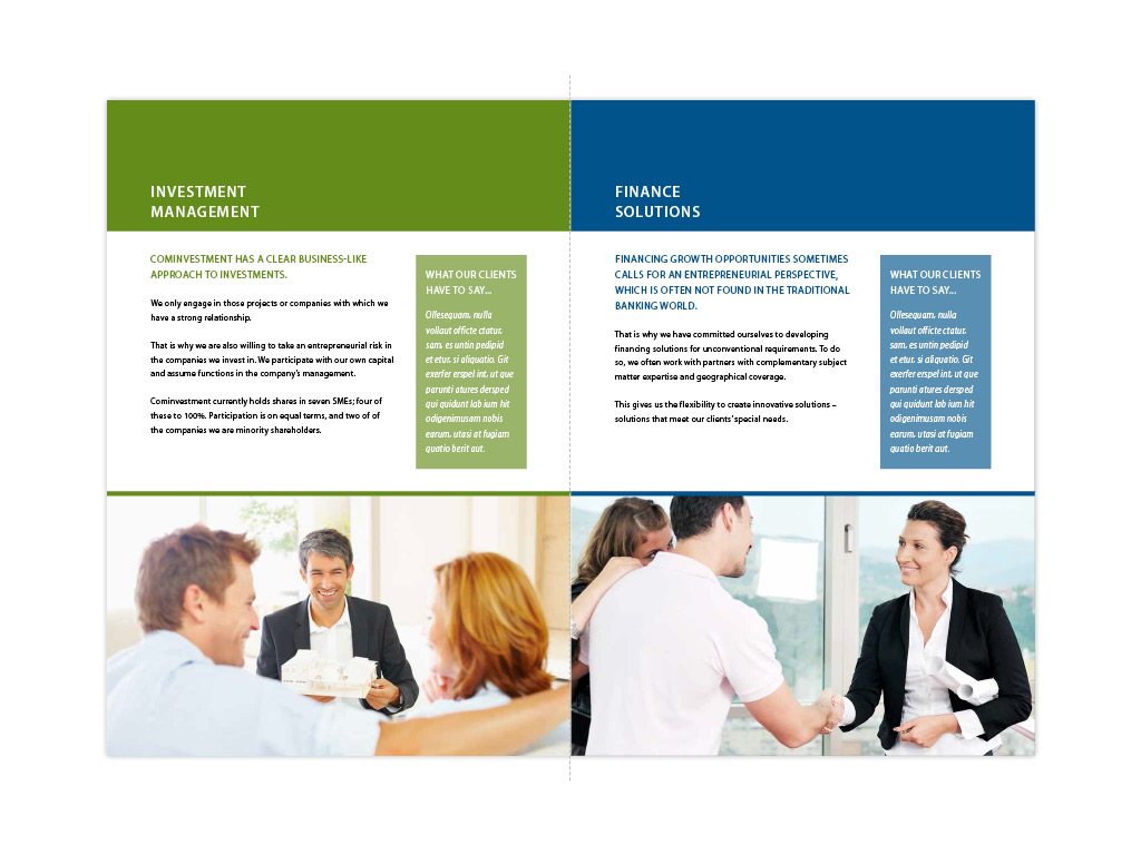 Brochure Design by Mari for Cominvestment AG | Design #1723049