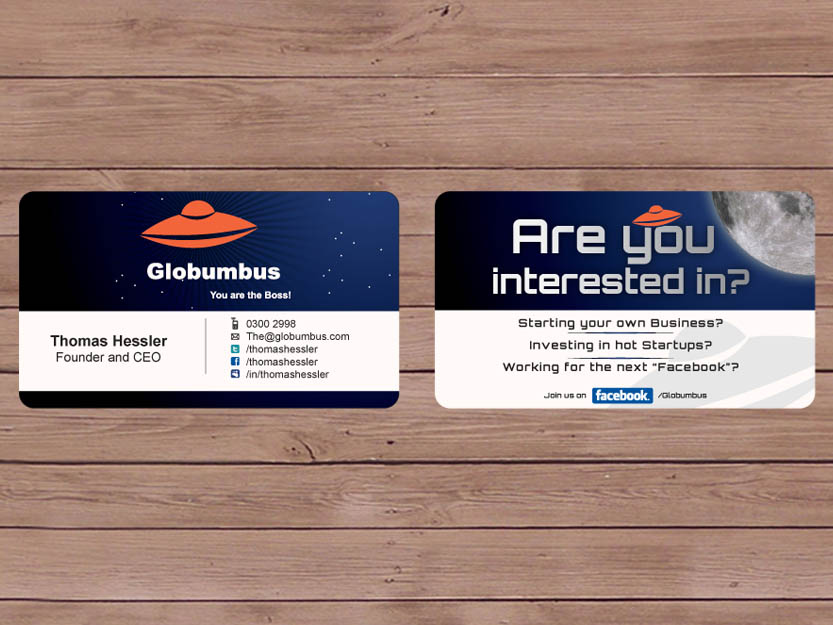 Business Card Design by Priyo Subarkah for Globumbus | Design #367155
