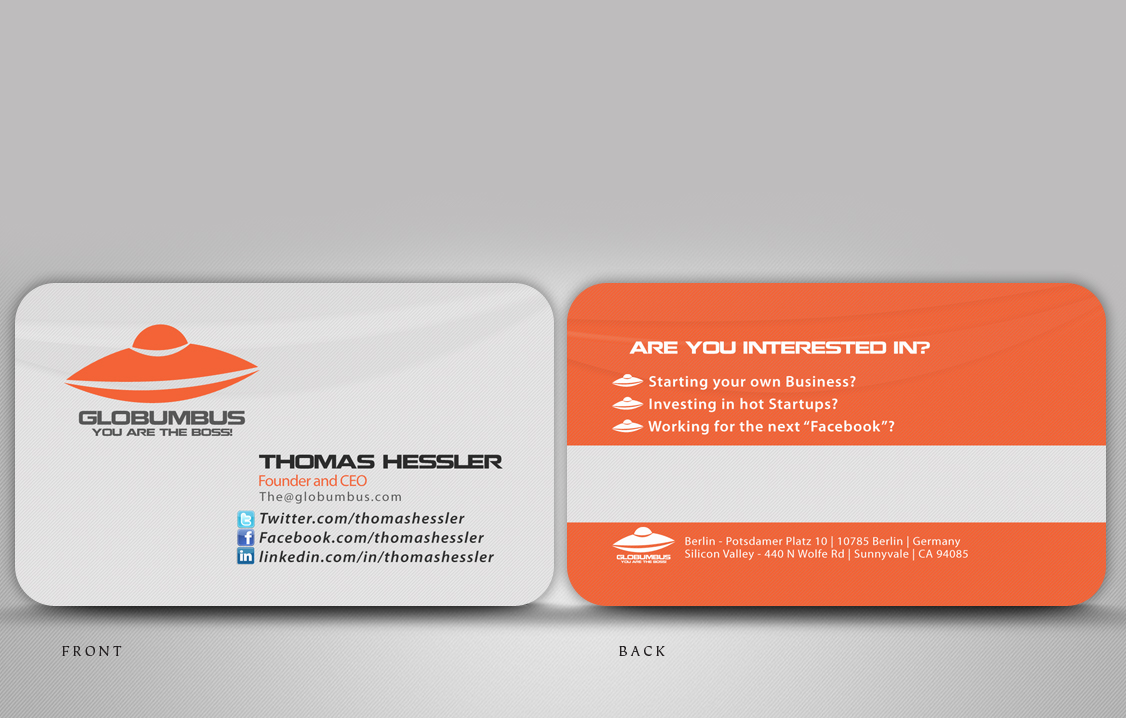 Visitenkarten-Design von disign für Globumbus | Design #368314