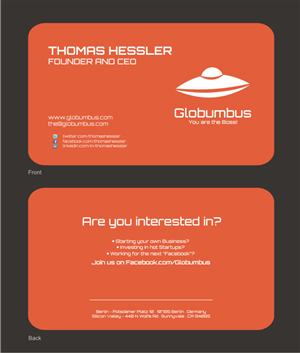 Visitenkarten-Design von Silverfox Studio für Globumbus | Design: #371920