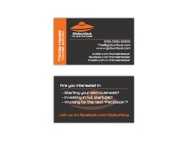 Business Card Design by blueskydesign for Globumbus | Design #373626